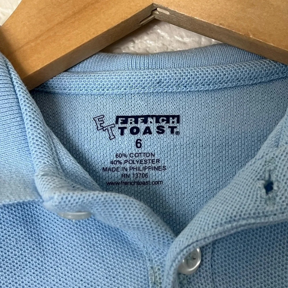 French Toast | Light blue short sleeve uniform school polo shirt kid’s s… - Picture 2 of 11